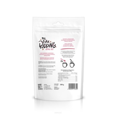 Bio Pudding Siemie Lniane Dzika Róża 200 g