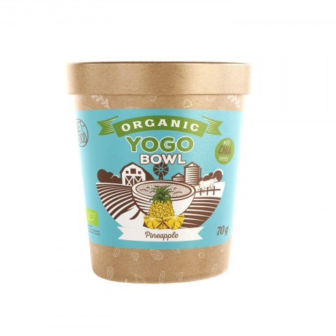 Bio yogo bowl with chia - pineapple - kraft cup Bio yogo bowl with chia - pineapple - kraft cup