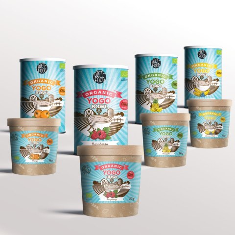 Bio yogo bowl with chia - banana and acai - kraft cup 70g Bio yogo bowl with chia - banana and acai - kraft cup 70g