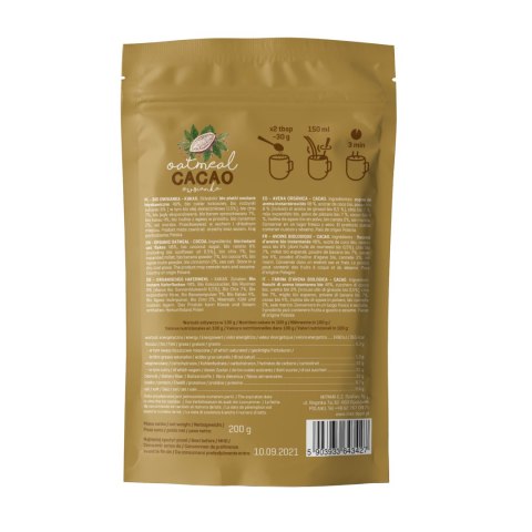 Bio Oatmeal Cocoa with Prebiotic 200 g