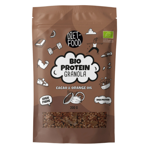 2+1 GRATIS! Bio granola proteinowa kakao/olejek pomarańczowy 200 g