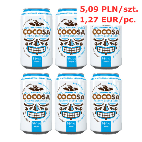 6x Cocosa Coconut Water 330 ml