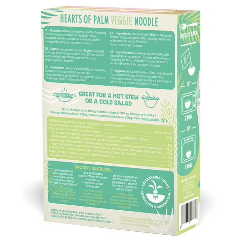 Keto pasta Noodle Hearts of Palm - box 255 g