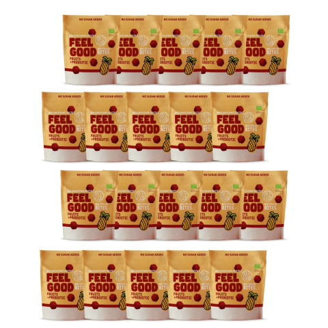 20x Bio Vegan Bites FEEL GOOD (owocowe kostki) - z prebiotykiem 120 g