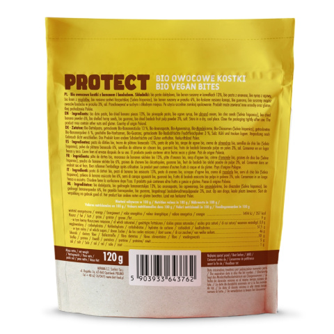 20x Bio Vegan Bites PROTECT (owocowe kostki) - banan 120 g