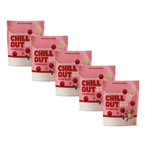 5x Bio Vegan Bites CHILL OUT (fruit cubes) - superfoods 120 g