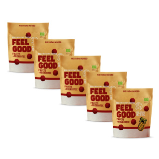 5x Bio Vegan Bites FEEL GOOD (owocowe kostki) - z prebiotykiem 120 g