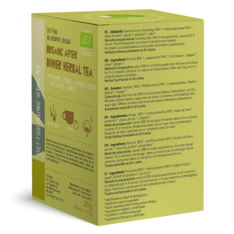 Bio After Dinner Herbal Tea 20 tea bags - 30 g