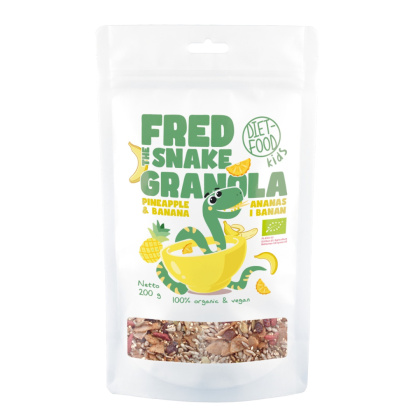 Bio Granola Fred The Snake - Ananas i Banan 200 g