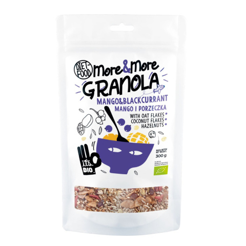 Bio Granola More&More - Mango i Czarna Porzeczka 300 g