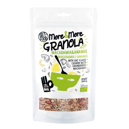 Bio Granola More&More - Makadamia i Ananas 300 g