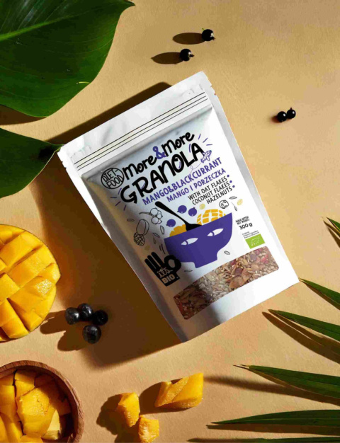 Bio Granola More&More - Mango i Czarna Porzeczka 300 g