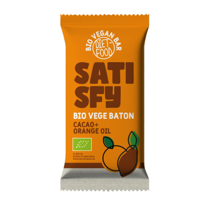 Bio Vegan Bar SATISFY - cacao with orange oil 35 g