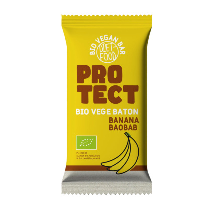 Bio Wegański Batonik PROTECT - bananowy z baobabem 35 g