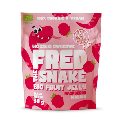 Bio Fruit Jelly Fred The Snake - Raspberry 30 g