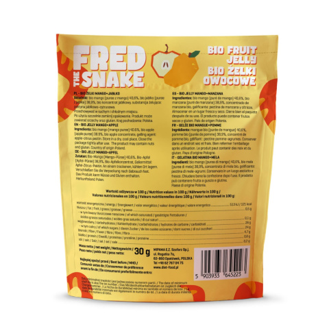 Bio Fruit Jelly Fred The Snake - Mango and Apple 30 g