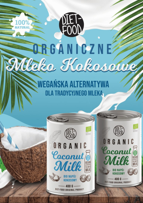 SET 6x Bio Coconut Milk 17% - can 400 ml