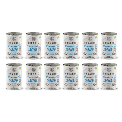 SET 12x Bio Coconut Milk 17% - can 400 ml