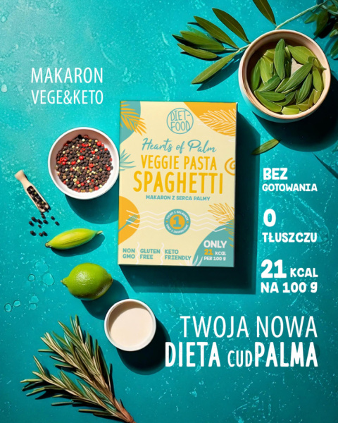 1+1 GRATIS! Keto makaron Spaghetti z Serca Palmy - pudełko 255 g