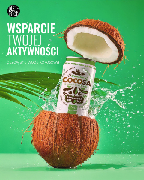 6x Cocosa Woda Kokosowa Gazowana 330 ml