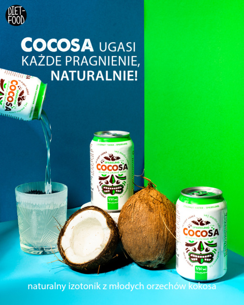6x Cocosa Woda Kokosowa Gazowana 330 ml