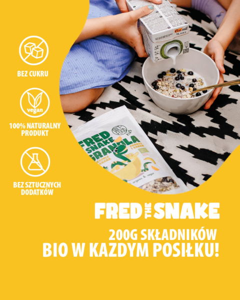 Bio Granola Fred The Snake - Ananas i Banan 200 g