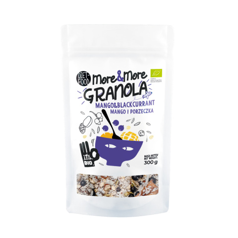Bio Granola More&More - Mango i Czarna Porzeczka 300 g