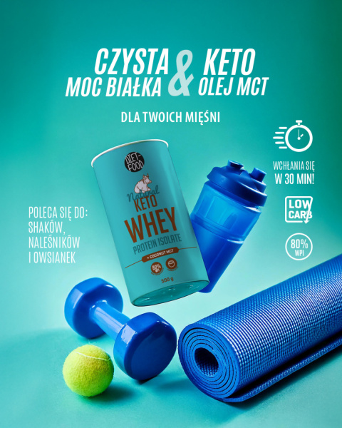 Keto Izolat Białko Serwatkowe z Olejem Kokosowym MCT 500 g Keto Izolat Białko Serwatkowe z Olejem Kokosowym MCT 500 g