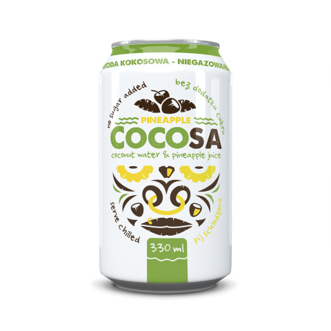 48 x Cocosa Woda Kokosowa Niegazowana z sokiem z Ananasa NFC 330 ml 48 x Cocosa Woda Kokosowa Niegazowana z sokiem z Ananasa NFC 330 ml