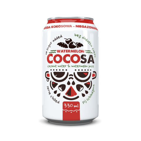 48 x Cocosa Woda Kokosowa Niegazowana z sokiem z Arbuza NFC 330 ml 48 x Cocosa Woda Kokosowa Niegazowana z sokiem z Arbuza NFC 330 ml