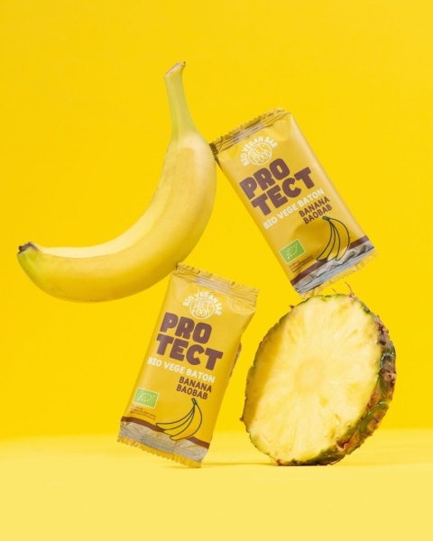 20 x Bio Vegan Bar PROTECT - banana with baobab 35 g
