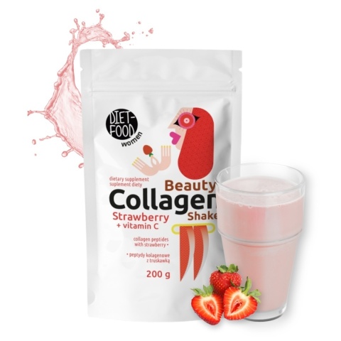 Beauty Kolagen Shake z truskawką i witaminą C 200 g