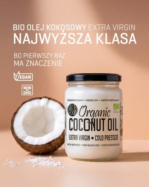 Bio Olej Kokosowy Nierafinowany Extra Virgin 500 ml
