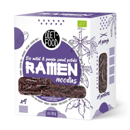 EDYCJA LIMITOWANA Bio Ramen Makaron Jaglany z Fioletowym Batatem 280 g