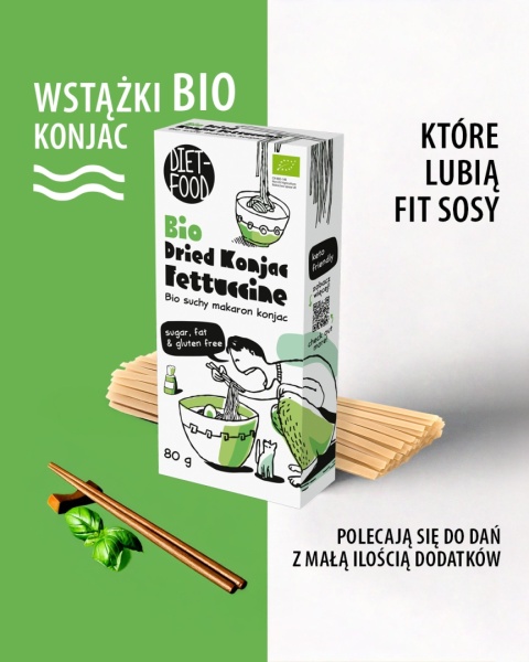 Bio Suchy Makaron Shirataki Konjac Fettucine 80 g
