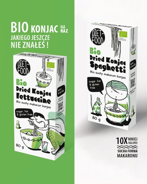 Bio Suchy Makaron Shirataki Konjac Spaghetti 80 g