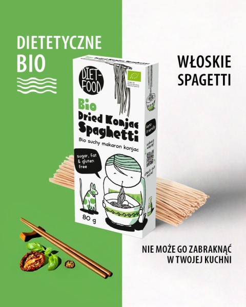 Bio Suchy Makaron Shirataki Konjac Spaghetti 80 g