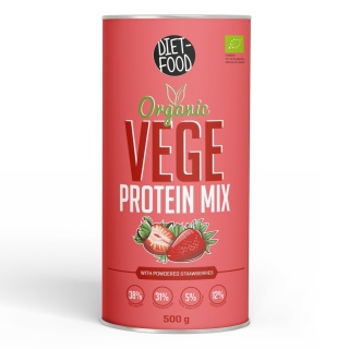 Bio Vege Protein Mix - białko truskawka 500 g