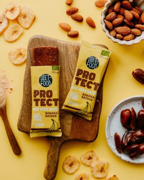 Bio Wegański Batonik PROTECT - bananowy z baobabem 35 g