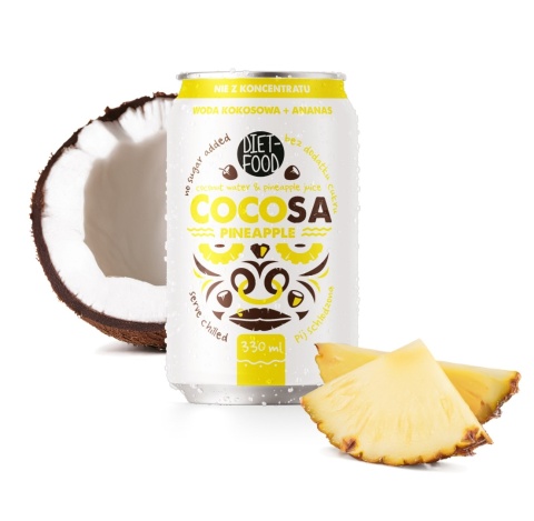 Cocosa Woda Kokosowa Niegazowana z sokiem z Ananasa NFC 330 ml (kaucja)