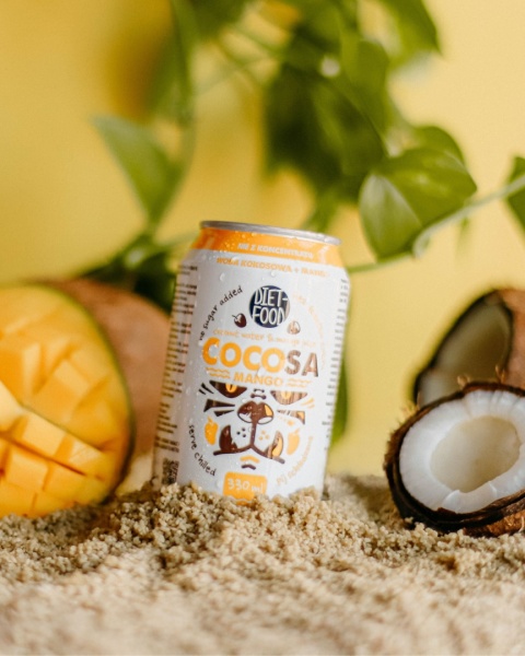 Cocosa Woda Kokosowa z młodego kokosa Niegazowana z sokiem z Mango NFC 330 ml (kaucja)