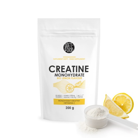Kreatyna Monohydrat z Witaminą C Cytryna 200 g