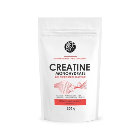 Kreatyna Monohydrat z Witaminą C Truskawka 200 g