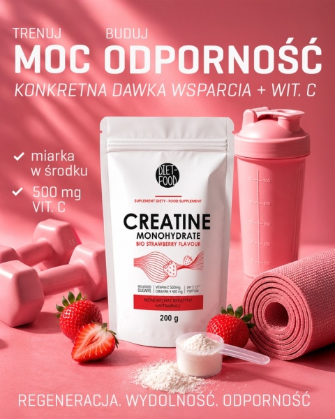 Creatine Monohydrate Strawberry Vitamin C 200 g