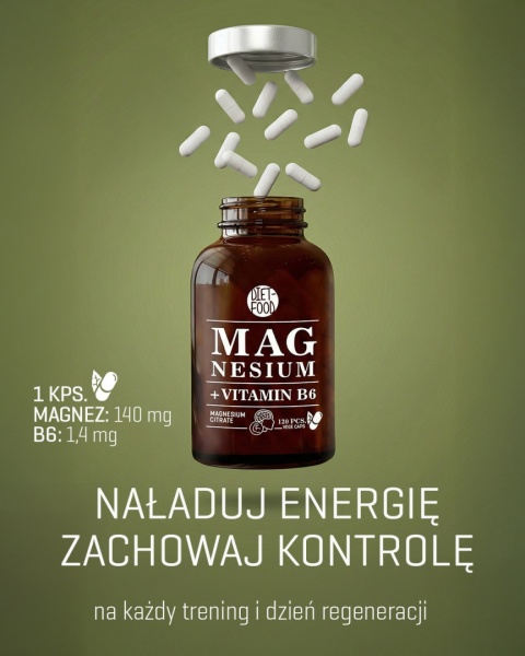 Magnesium + Vitamin B6 120 caps. 100g