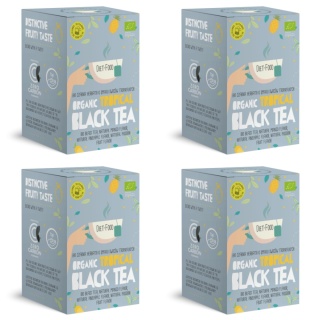 2+2 GRATIS! Bio Tropical Black Tea - czarna herbata o smaku owoców tropikalnych 20 torebek - 40 g