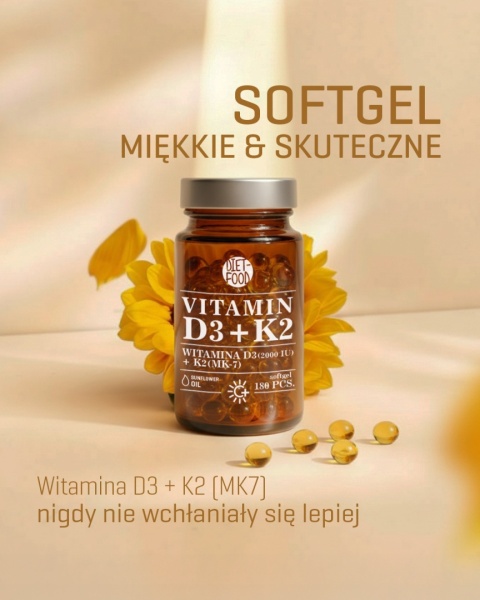 WITAMINA D3+K2 mk7 180 szt.