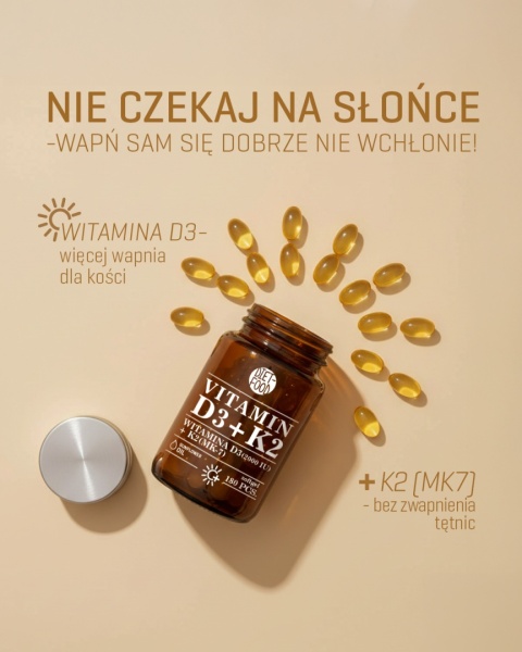 WITAMINA D3+K2 mk7 180 szt.