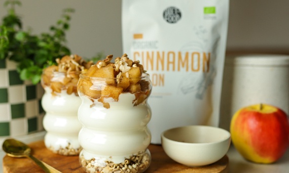 [PRZEPIS] Fit Szarlotkowy Deser z Cynamonem Cejlońskim i Granolą #14